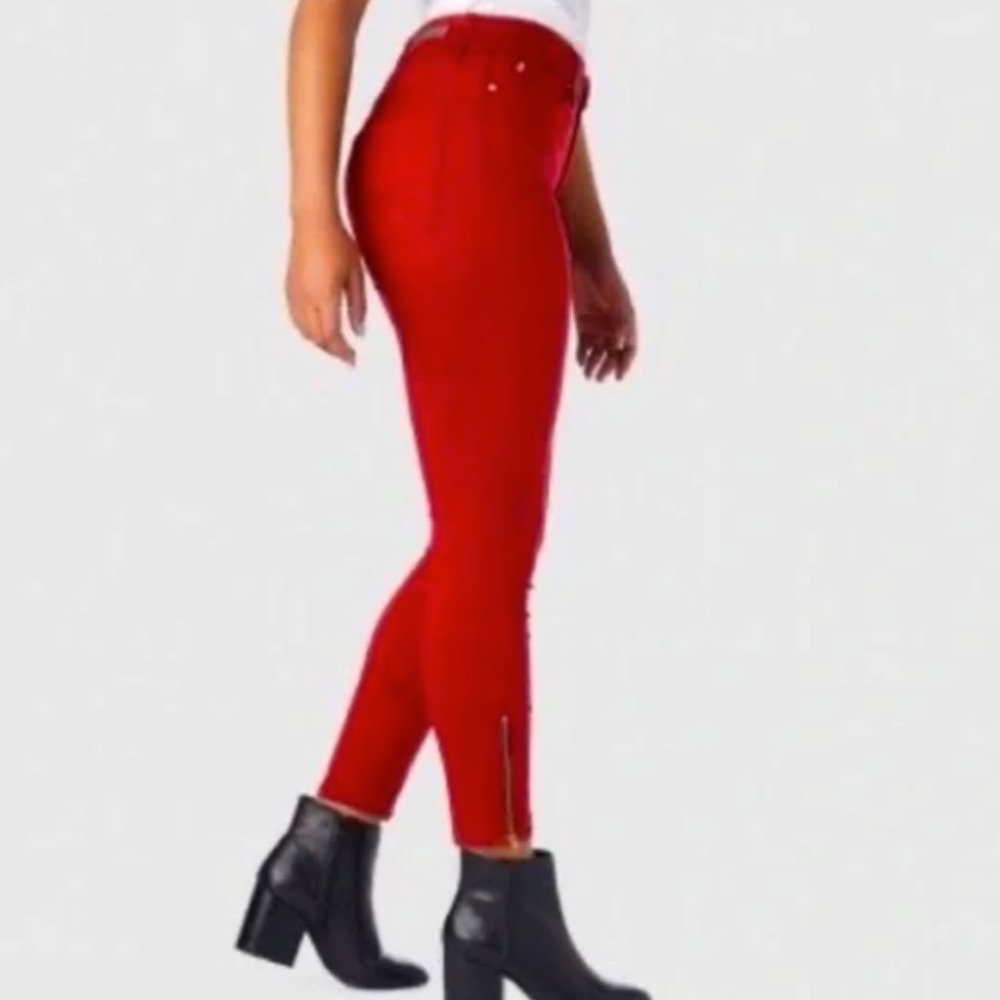 Levi’s Denizen Red High Rise Skinny Jeans Size 10